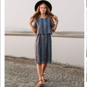 Piper & Scoot Duncan Floral Embroidered Bib Dress